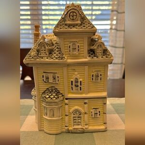 Ceramic Victorian House Cookie Jar